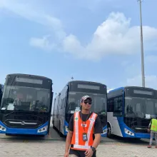 Roro Shipment, Electric Buses 30 Unit from Lianyungang - Jakarta 2