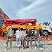 Concrate Pump Truck Sinotruck, Qingdao - Jakarta 2